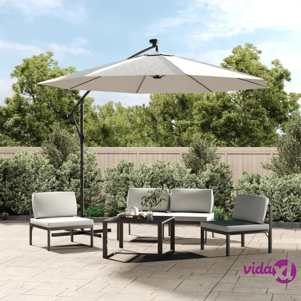 vidaXL Telo di Ricambio per Ombrellone Bianco Sabbia 350 cm