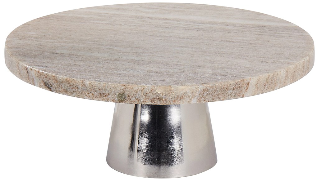 Alzata per torta marmo beige MOSCHATO  Beliani