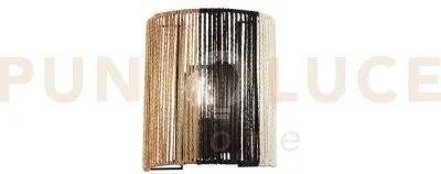 Applique a parete coconut bianco nero e marrone in carta naturale e...