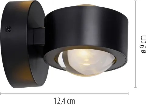 Schöner Wohnen 19331-18 - Lampada da parete LED CHIA 2xLED/2W/230V, nero