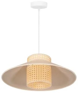 Duolla - Lampadario a sospensione con filo RIO RATTAN 1xE27/15W/230V diametro 45 cm beige/rattan