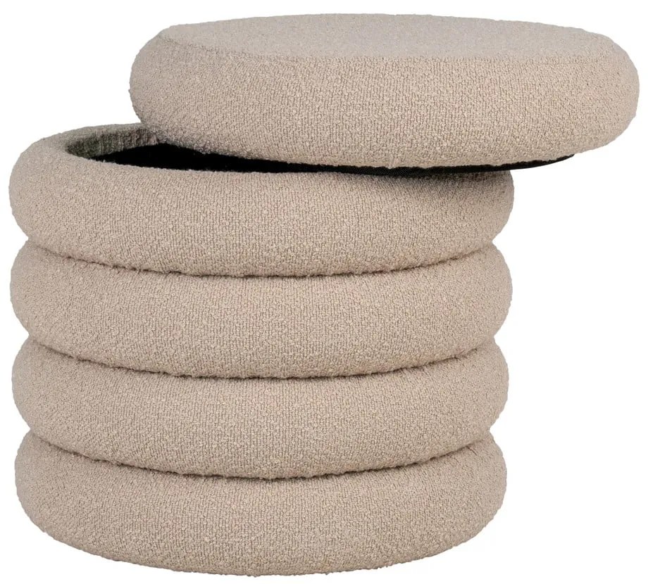 Sgabello in tessuto bouclé beige Brooklyn - House Nordic