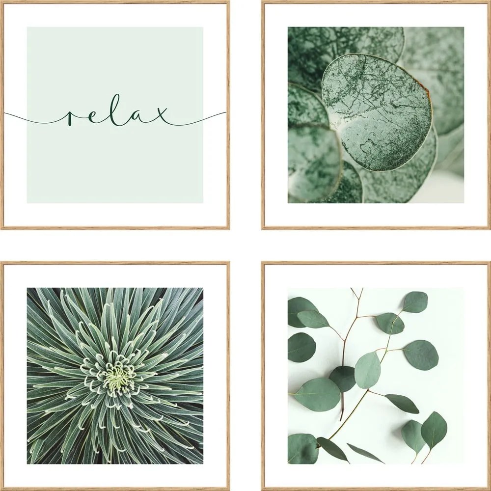 Set di dipinti 4 pz 30x30 cm Relax – knor