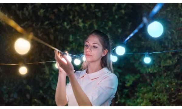 Twinkly TWF020GOP-BEU - Catena decorativa da esterno LED 20xLED 14m IP44 Wi-Fi