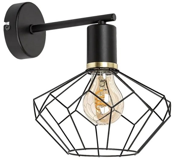 Rabalux 71064 - Applique FRAN 1xE27/40W/230V diametro 20 cm nero