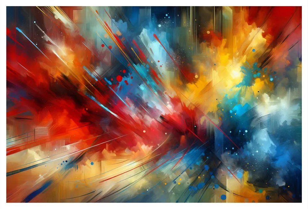 Quadro su tela – Esplosione di energia colorata
