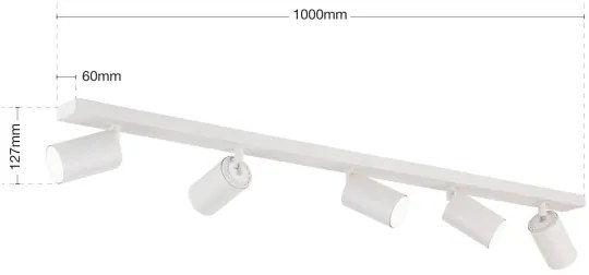 Orion - Faretto SEAN 5xGU10/13W/230V bianco