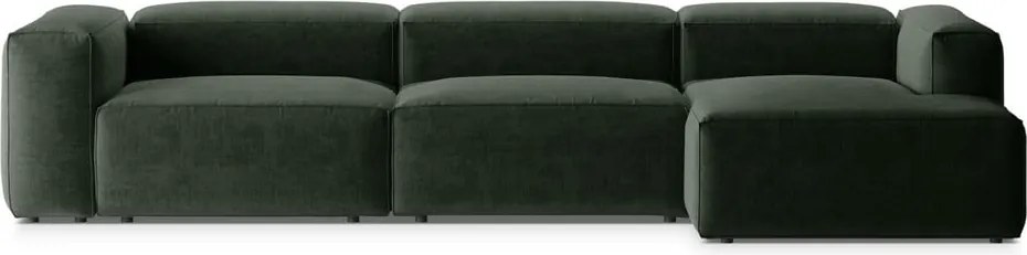 Divano angolare verde (con penisola a destra/con chaise lounge) Bergamo – Cosmopolitan Design