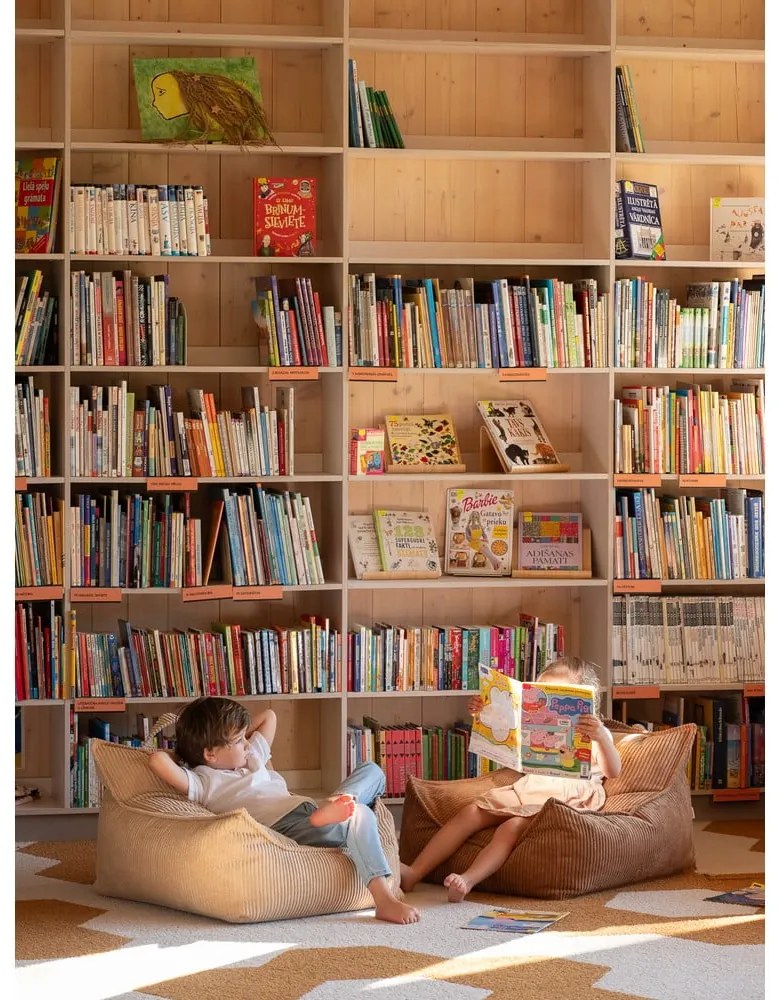 Pouf a sacco per bambini marrone con rivestimento in velluto a coste Chair – Wigiwama