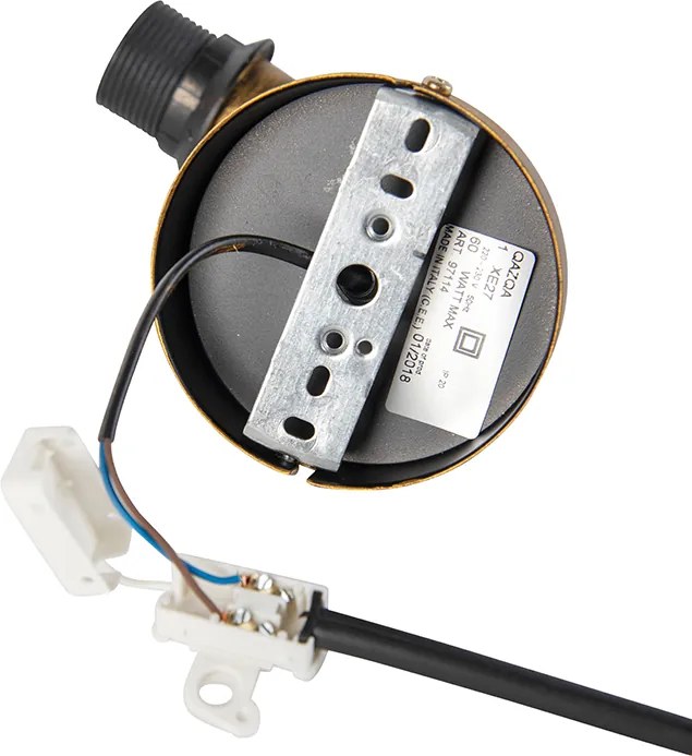 Lampada da parete vintage oro con paralume in velluto nero - Matt