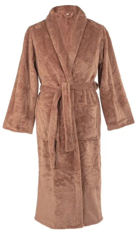 Accappatoio marrone in micropile L/XL Pippa – Tiseco Home Studio