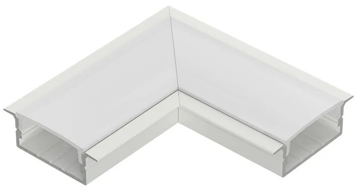 Angolo di Giunzione 90° per Profilo da Incasso Doppia Striscia LED