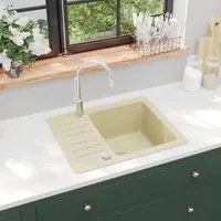 Lavello da Cucina in Granito Vasca Singola Beige cod mxl 36505