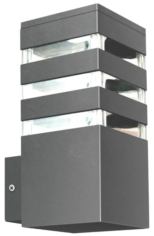 LED RGBW dimmerabile applique da esterno TEKSAS 1xE27/9W/230V IP44 antracite