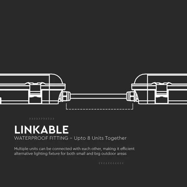 Corpo illuminante tecnico a LED con modulo di emergenza LED/36W/230V 6500K IP65 2200mAh 120 cm