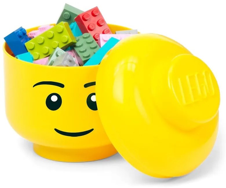 Scatola gialla a forma di testa di Winky, ⌀ 16,3 cm - LEGO®