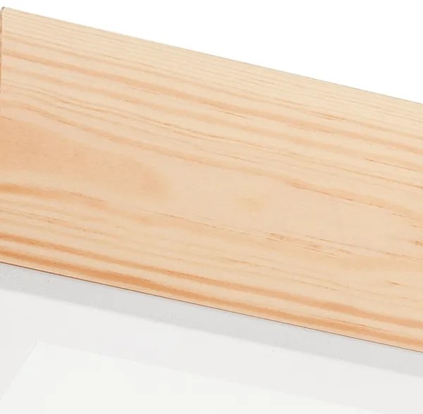 Plafoniera NATURAL SQUARE 2xE27/15W/230V 31x31 cm pino/bianco