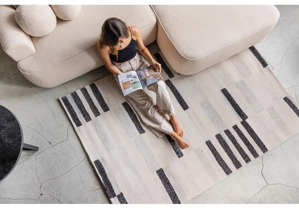 Tappeto grigio/color crema 140x200 cm Mosaica – Universal