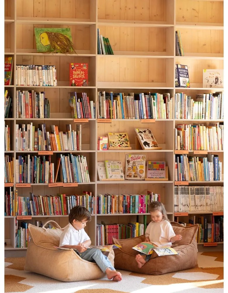 Pouf a sacco per bambini marrone con rivestimento in velluto a coste Chair – Wigiwama