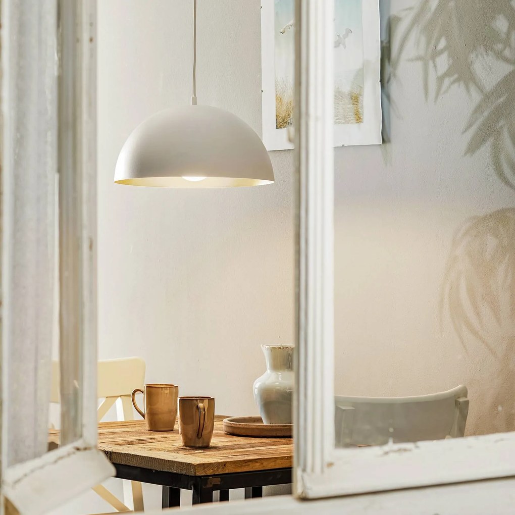 Eko-Light Lampada a sospensione Beta in bianco-oro