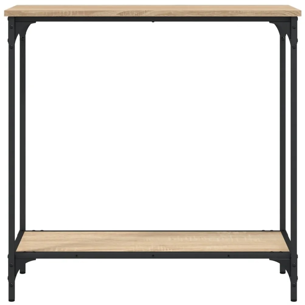Tavolino consolle rovere sonoma 75x30,5x75cm legno multistrato