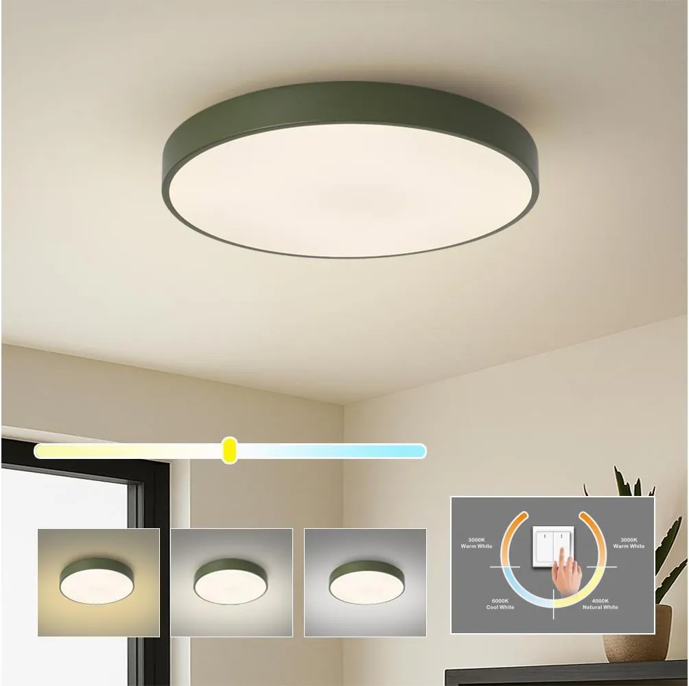 Brilagi - Plafoniera LED POOL 60W/230V 3000/4000/6000K 50 cm verde