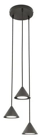 Lampadario a Sospensione in Acciaio ELIT 3 PREMIUM Nero 3xGX53 Colore del corpo Nero