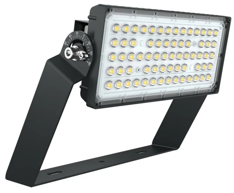 Faro Modulare LED 200W IP66, 167lm/W, Dimmerabile DALI - INVENTRONICS Colore Bianco Freddo 5.000K, Scegli l'angolo di illuminazione Asimmetrica 50°