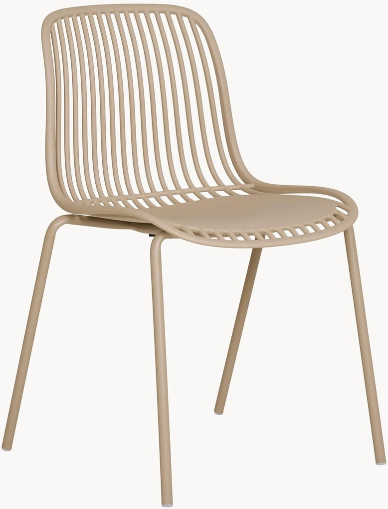 Set di 4 sedie da pranzo impilabili per esterno Branson