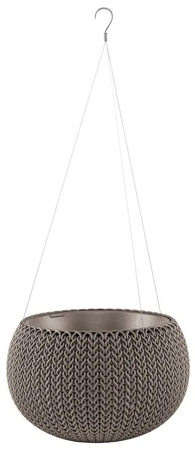 Vaso per fiori in plastica da appendere/parete ø 36 cm Cozy Harvest Brown – Keter