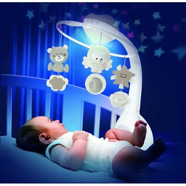 Infantino - Giostrina 3 in 1 con melodia, 3xAAA, marrone