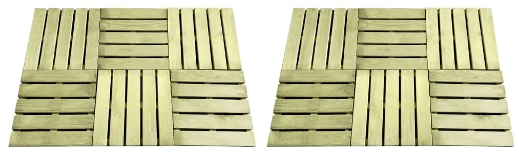 Piastrelle Per Esterni 12 Pz 50x50 Cm İn Legno Verde /