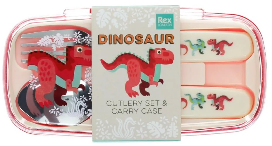 Posate per bambini in acciaio inox 2 pz Baby Dinos – Rex London