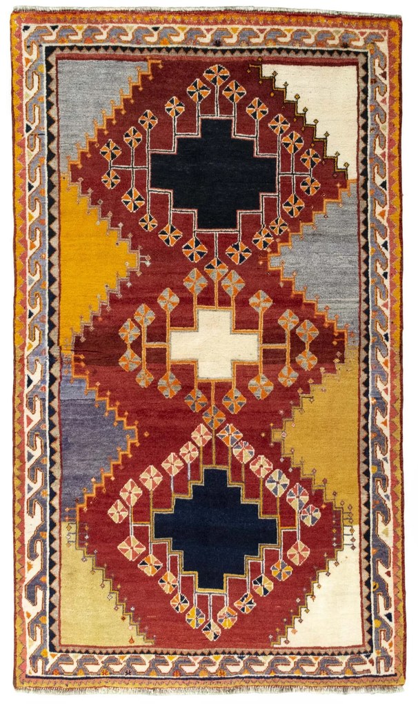 Shiraz Tappeto persiano 220 x 130 Rosso (Iran) Annodato A Mano