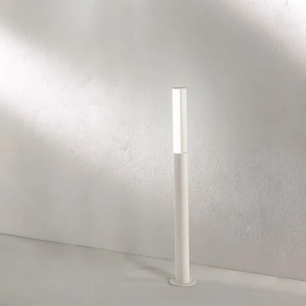 Paletto per esterni a LED in alluminio Bianco TOMMY H90 cm