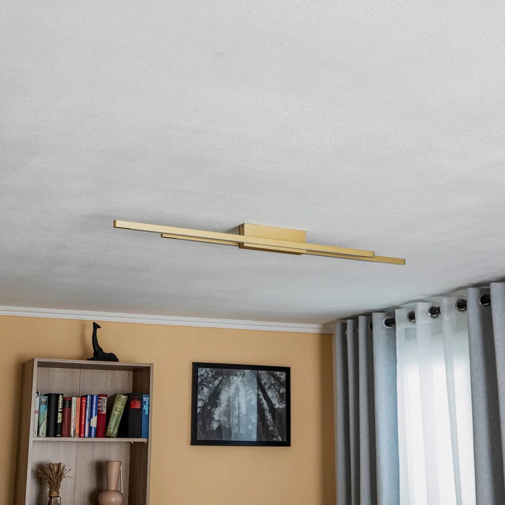 Quitani Talon plafoniera LED a 2 luci in ottone anodizzato