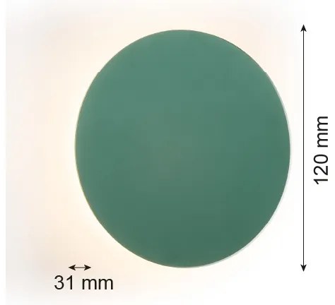 Argon 8323 - Applique a LED OREGON PLUS LED/3W/230V 3000K 12 cm verde