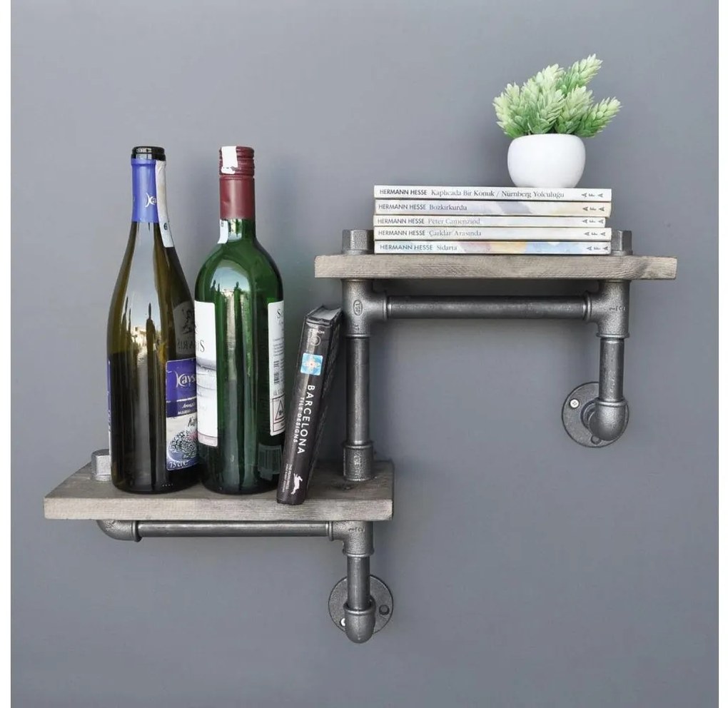 Mensola da parete BORURAF 30x55 cm abete