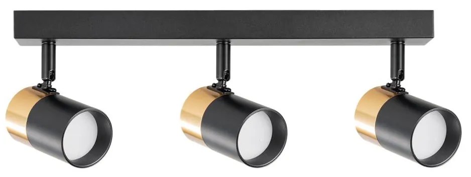 Zuma Line 2204BD-3-BK - Faretto FORI 3xGU10/50W/230V nero/oro