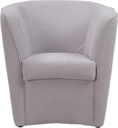 Poltrona moderna in tessuto antimacchia Grigio chiaro imbottita