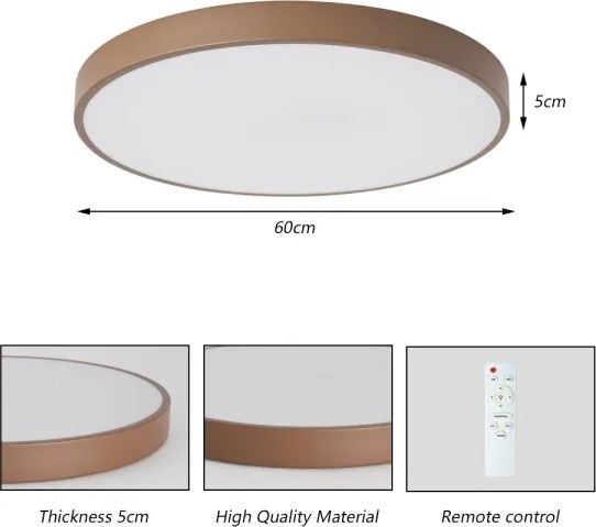 Brilagi - Plafoniera dimmerabile POOL LED/60W/230V 3000-6000K 60 cm marrone + telecomando