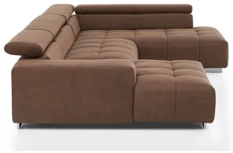 Divano angolare a U TROPEA, lato destro, marrone