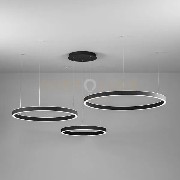 Criseide ss/3d - lampadario a sospensione 3 luci nero a led 3000k 6...