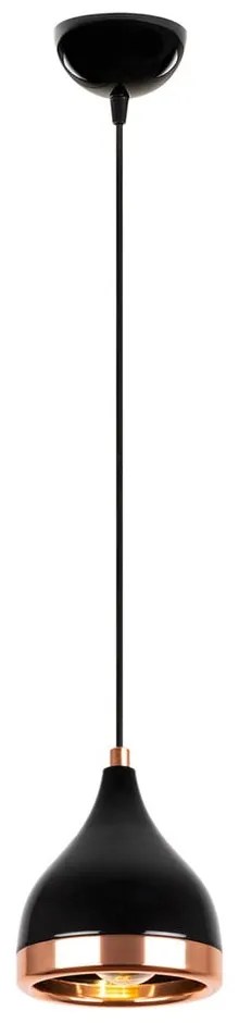 Lampadario nero/color rame ø 14 cm Yildo – Opviq lights