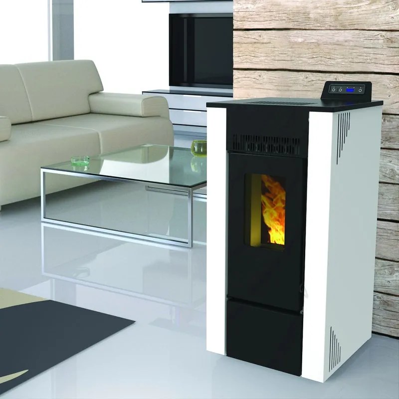 Stufa a pellet ventilata Gioia 8 kW bianco