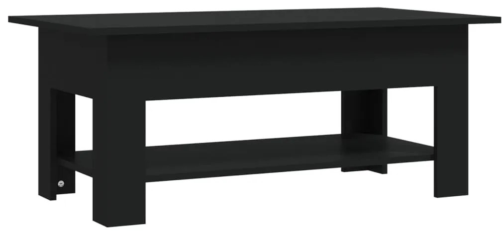 Tavolino da salotto nero 102x55x42 cm in truciolato