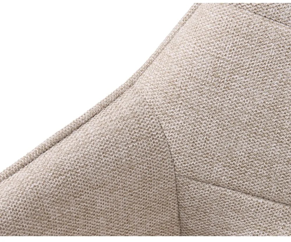 Sedia da pranzo beige in imbottito con braccioli Nolan – Unique Furniture