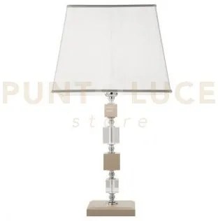 Lume/g livia lume 1 luce tortora- trasparente e cromo attacco e27 c...