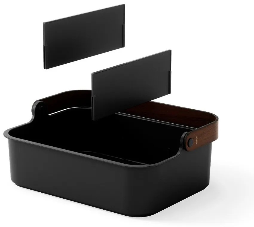Organizer da bagno nero in plastica riciclata Bellwood - Umbra