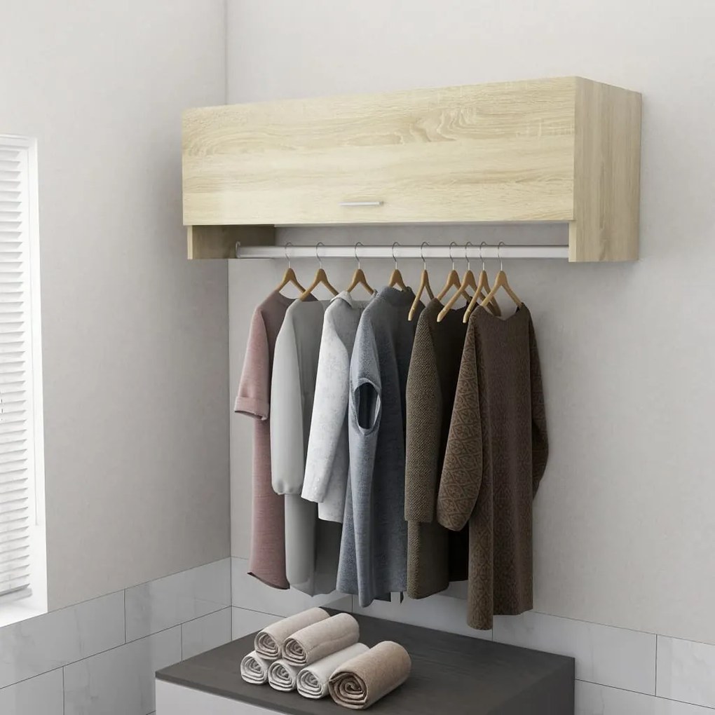 Armadio Rovere Sonoma 100x32,5x35 Cm İn Legno Multistrato /